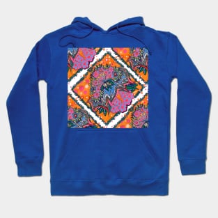 Boho Chic Flower Power - Vibrant Colorful Abstract Flower Pattern Hoodie